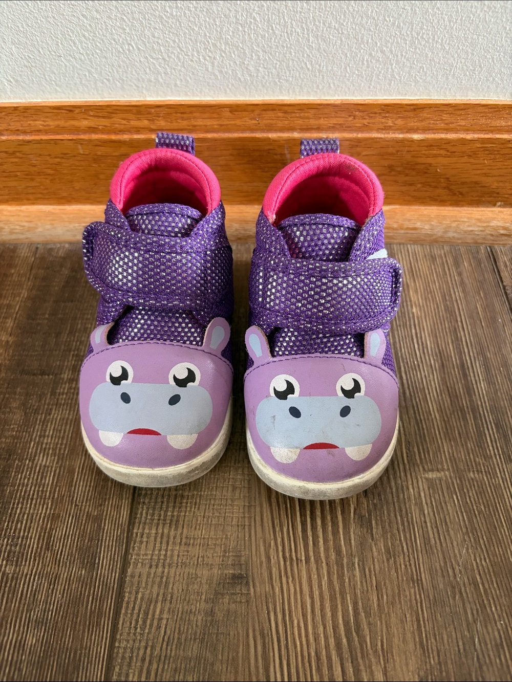 Ikiki Purple Sparkle Hippo Toddler Shoes